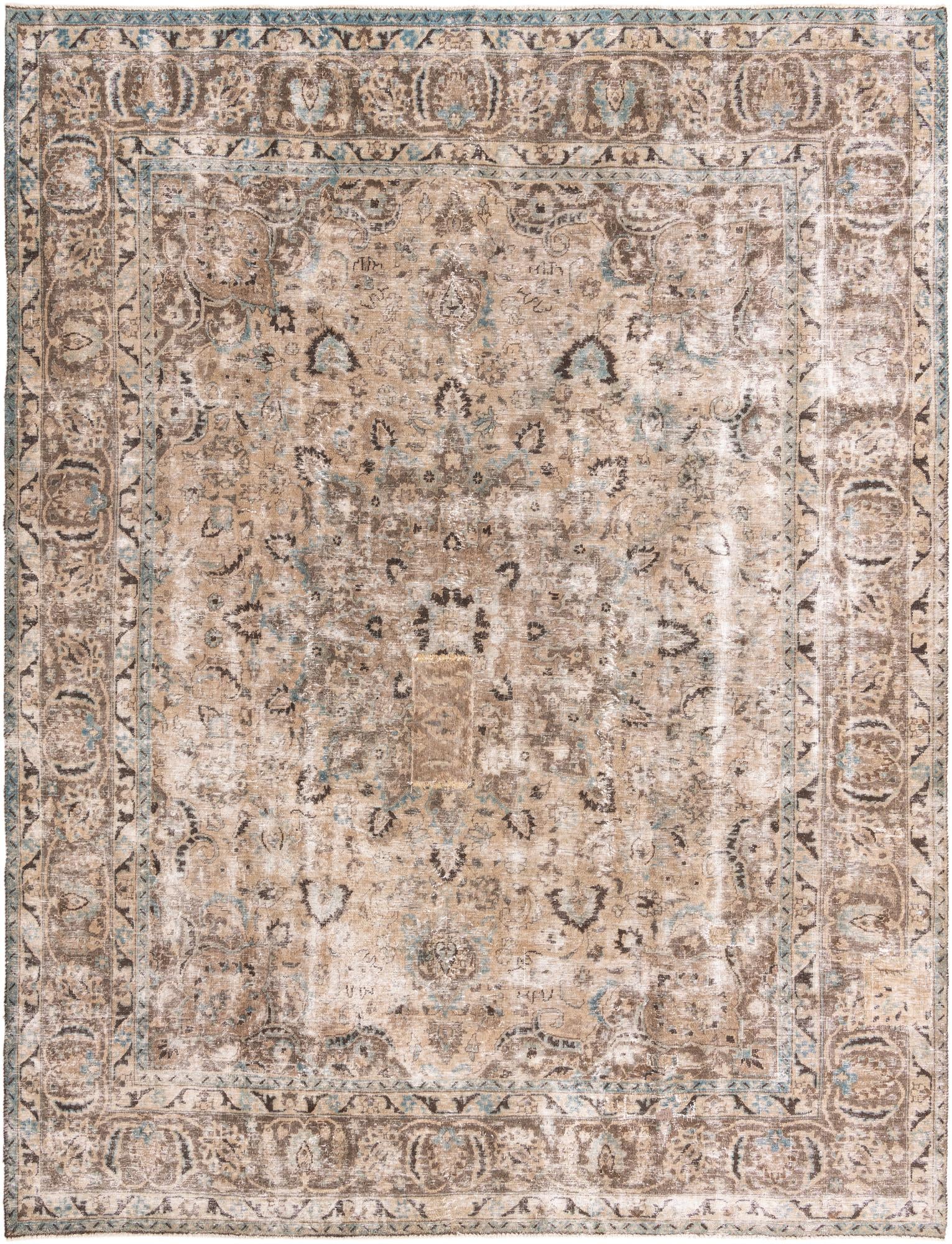 9' 10 x 12' 10 Hand Knotted Ultra Vintage Persian Wool Rug