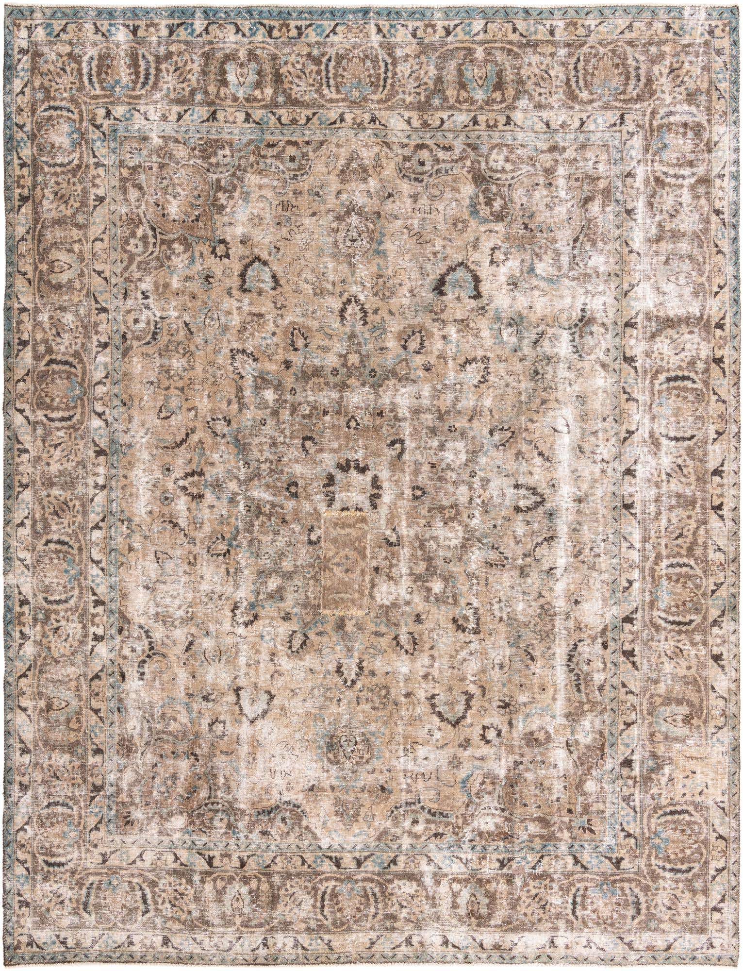 9' 10 x 12' 10 Hand Knotted Ultra Vintage Persian Wool Rug