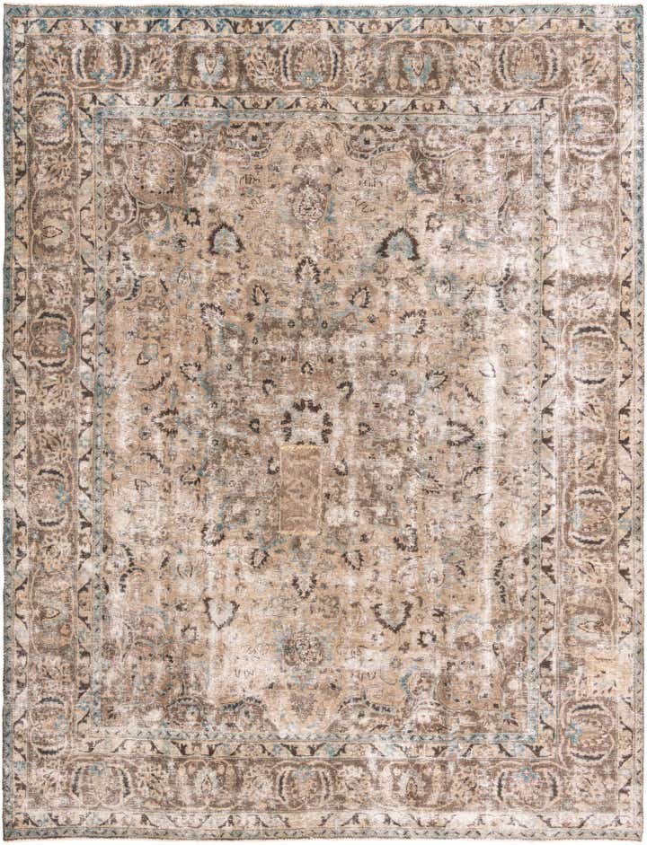 9' 10 x 12' 10 Hand Knotted Ultra Vintage Persian Wool Rug