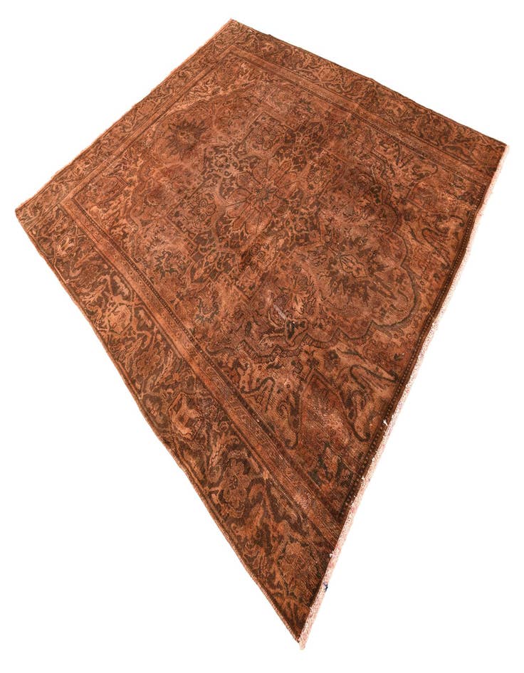 Detail image of 7' 9 x 9'  Hand Knotted Ultra Vintage Persian Wool Rug