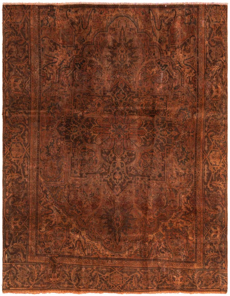 Detail image of 7' 9 x 9' Hand Knotted Ultra Vintage Persian Wool Rug