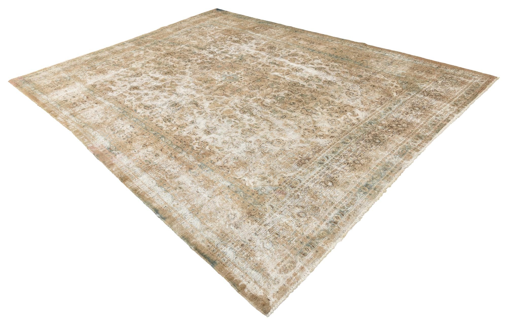 9' 6 x 12' 7 Hand Knotted Ultra Vintage Persian Wool Rug