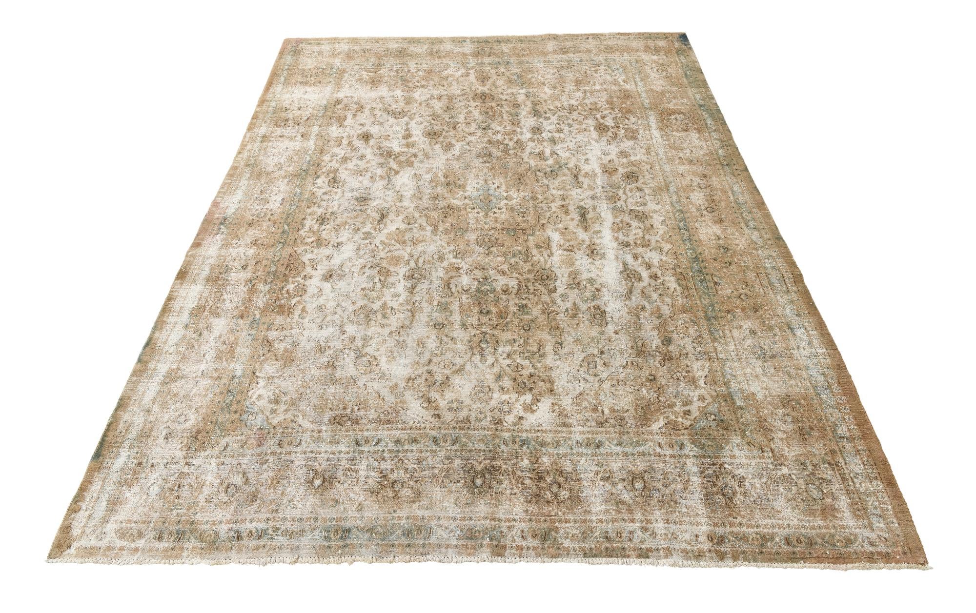 9' 6 x 12' 7 Hand Knotted Ultra Vintage Persian Wool Rug
