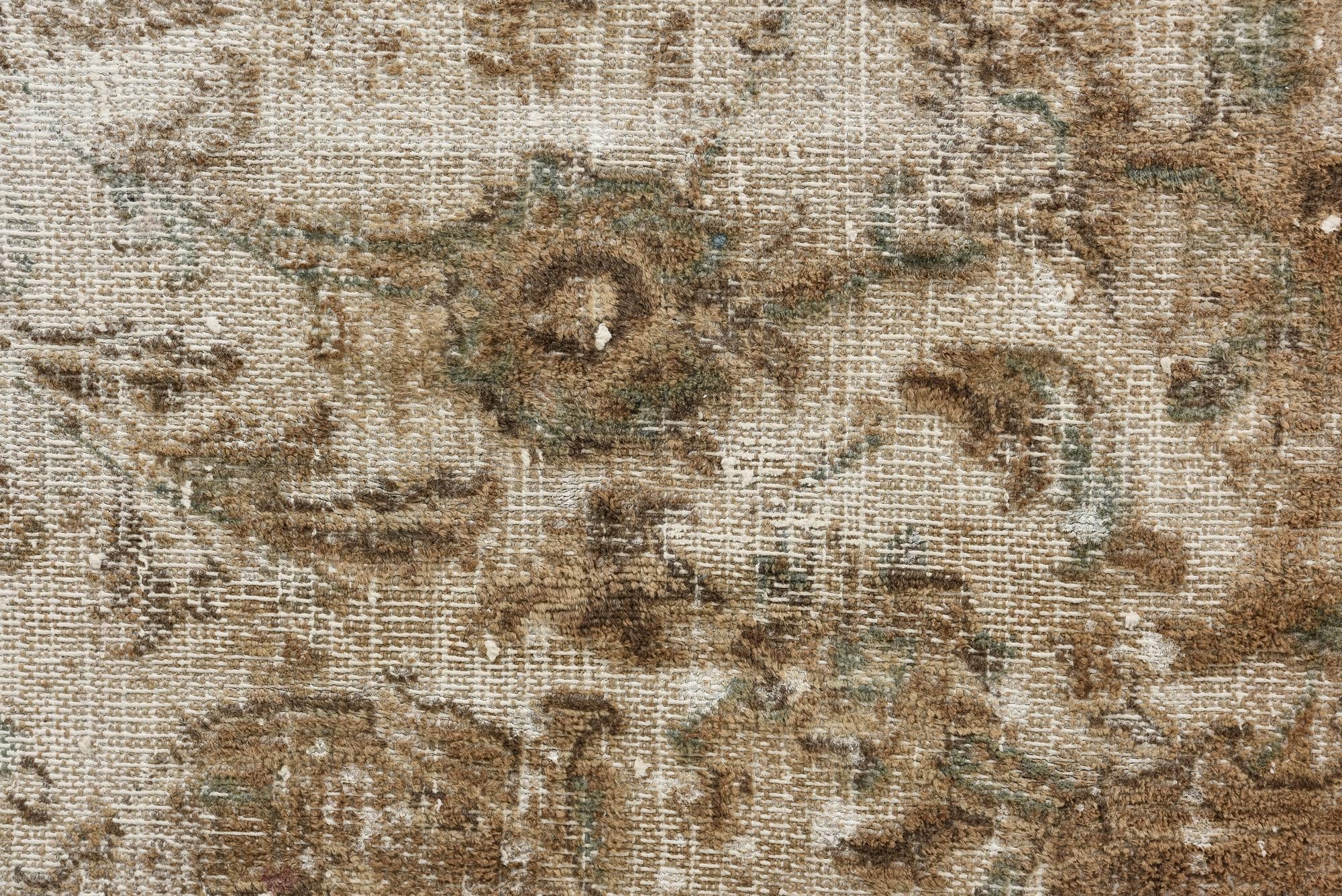 9' 6 x 12' 7 Hand Knotted Ultra Vintage Persian Wool Rug
