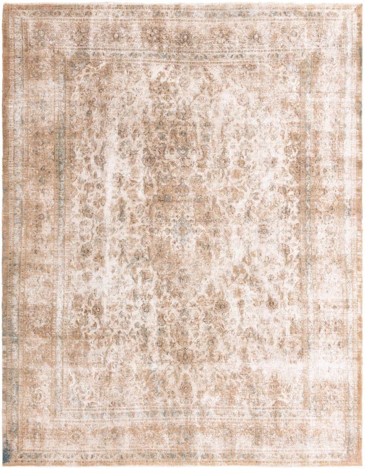 Detail image of 9' 6 x 12' 7 Hand Knotted Ultra Vintage Persian Wool Rug