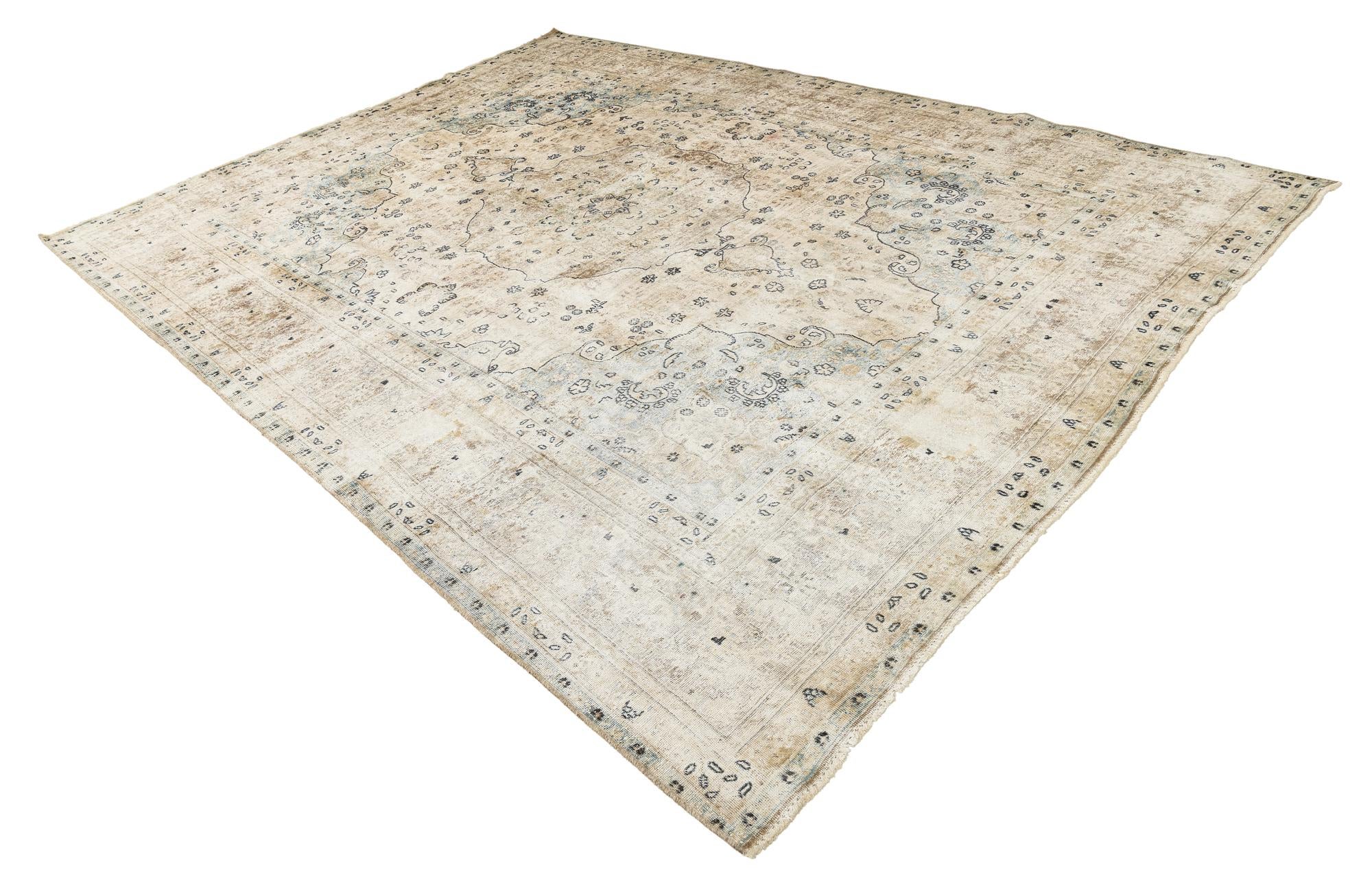 9' 6 x 12' 9 Hand Knotted Ultra Vintage Persian Wool Rug