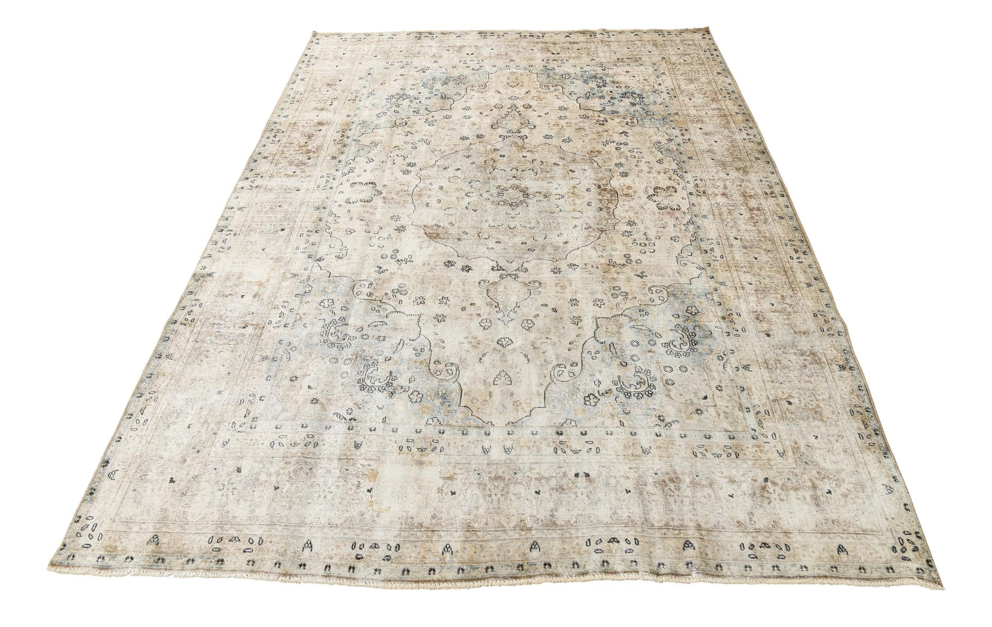 9' 6 x 12' 9 Hand Knotted Ultra Vintage Persian Wool Rug