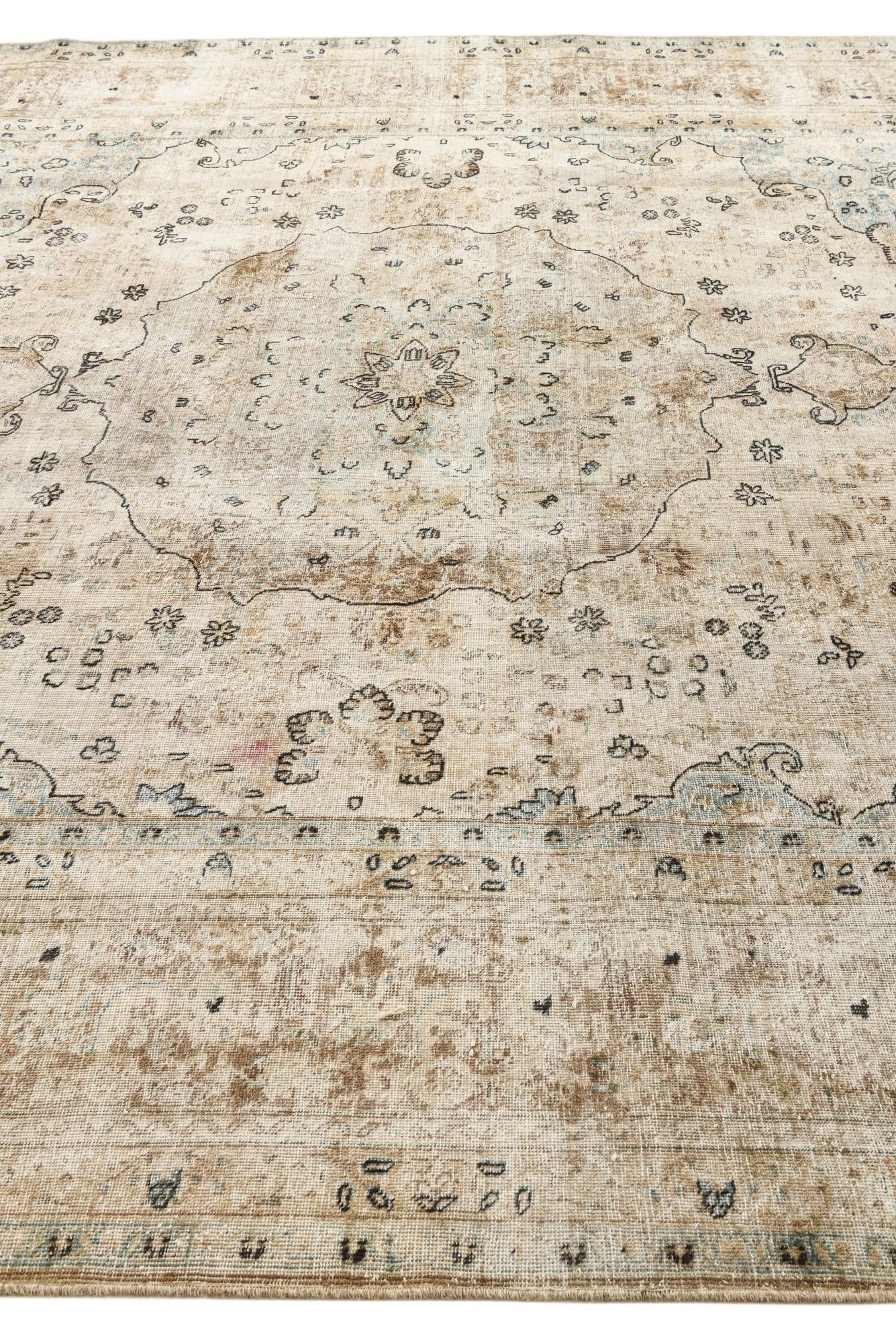 9' 6 x 12' 9 Hand Knotted Ultra Vintage Persian Wool Rug