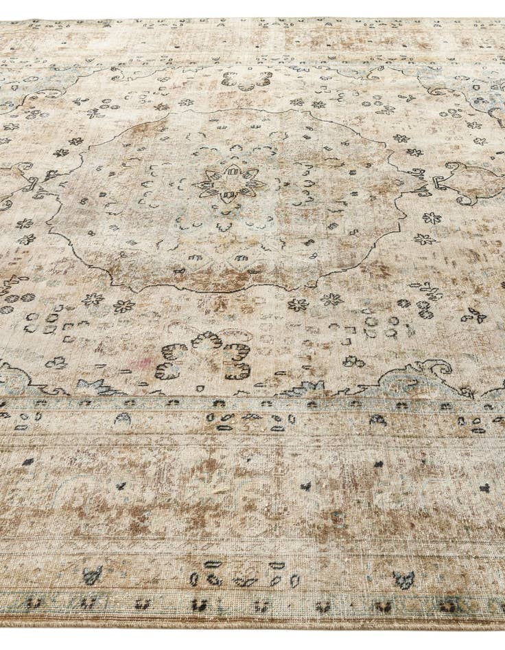 Detail image of 9' 6 x 12' 9  Hand Knotted Ultra Vintage Persian Wool Rug