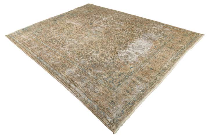 8' 1 x 10' 8 Hand Knotted Ultra Vintage Persian Wool Rug