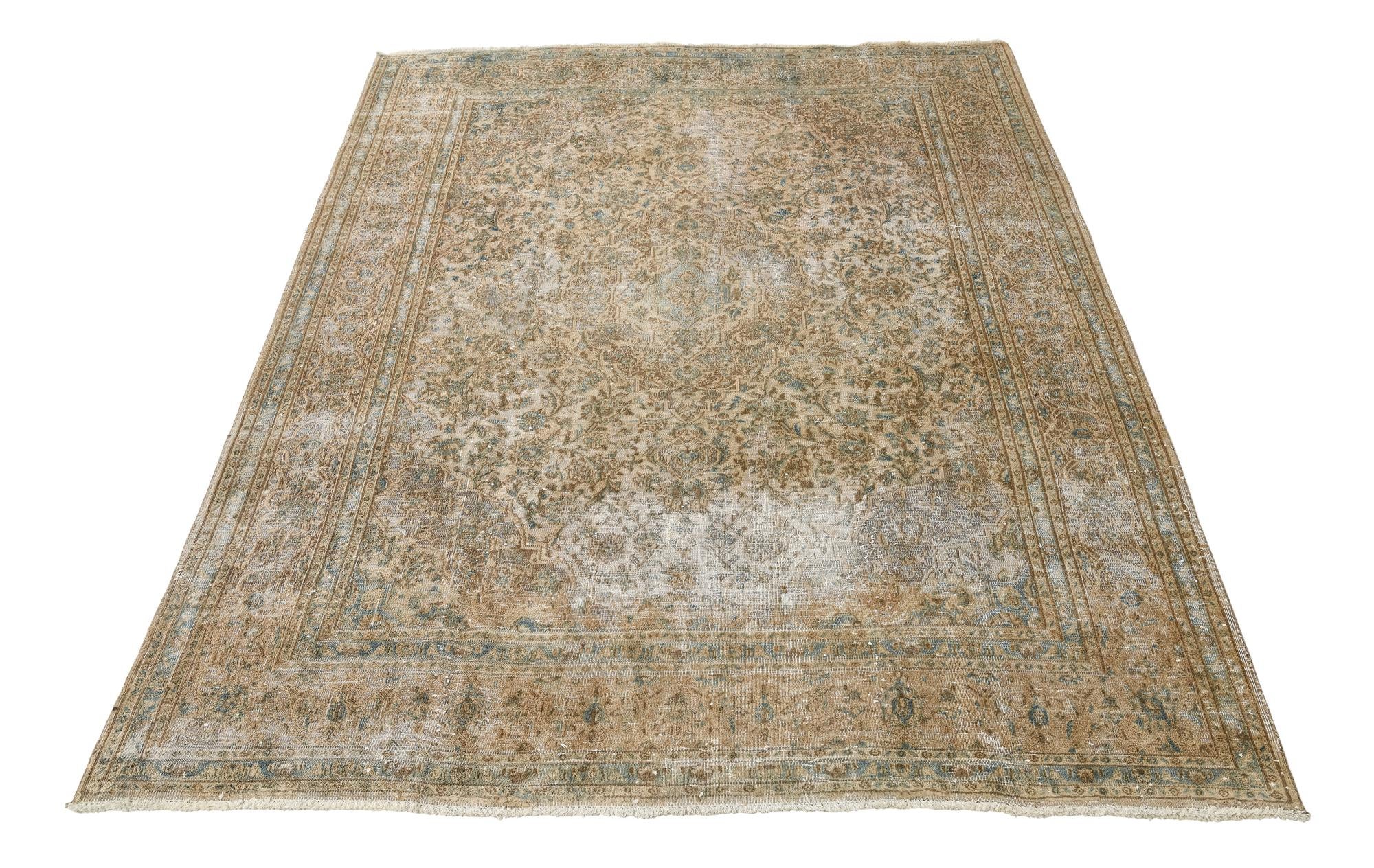 8' 1 x 10' 8 Hand Knotted Ultra Vintage Persian Wool Rug
