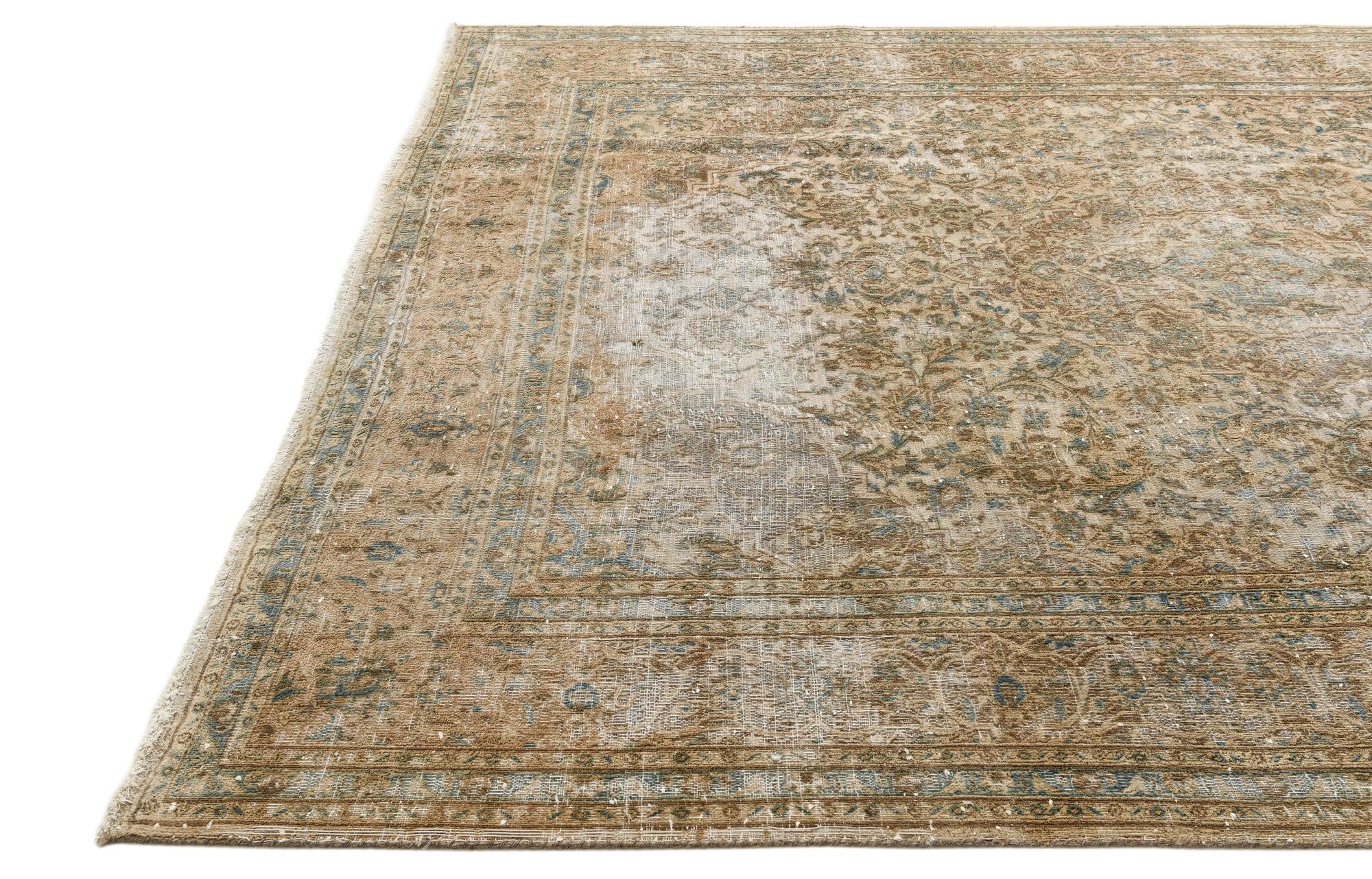 8' 1 x 10' 8 Hand Knotted Ultra Vintage Persian Wool Rug