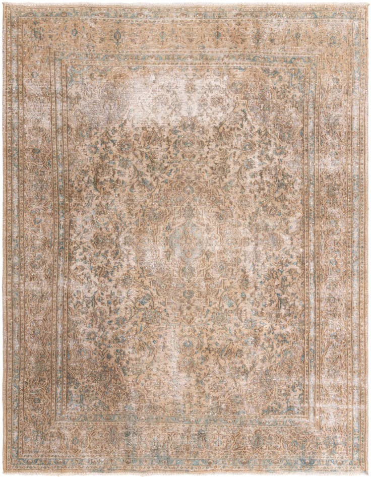 Detail image of 8' 1 x 10' 8 Hand Knotted Ultra Vintage Persian Wool Rug