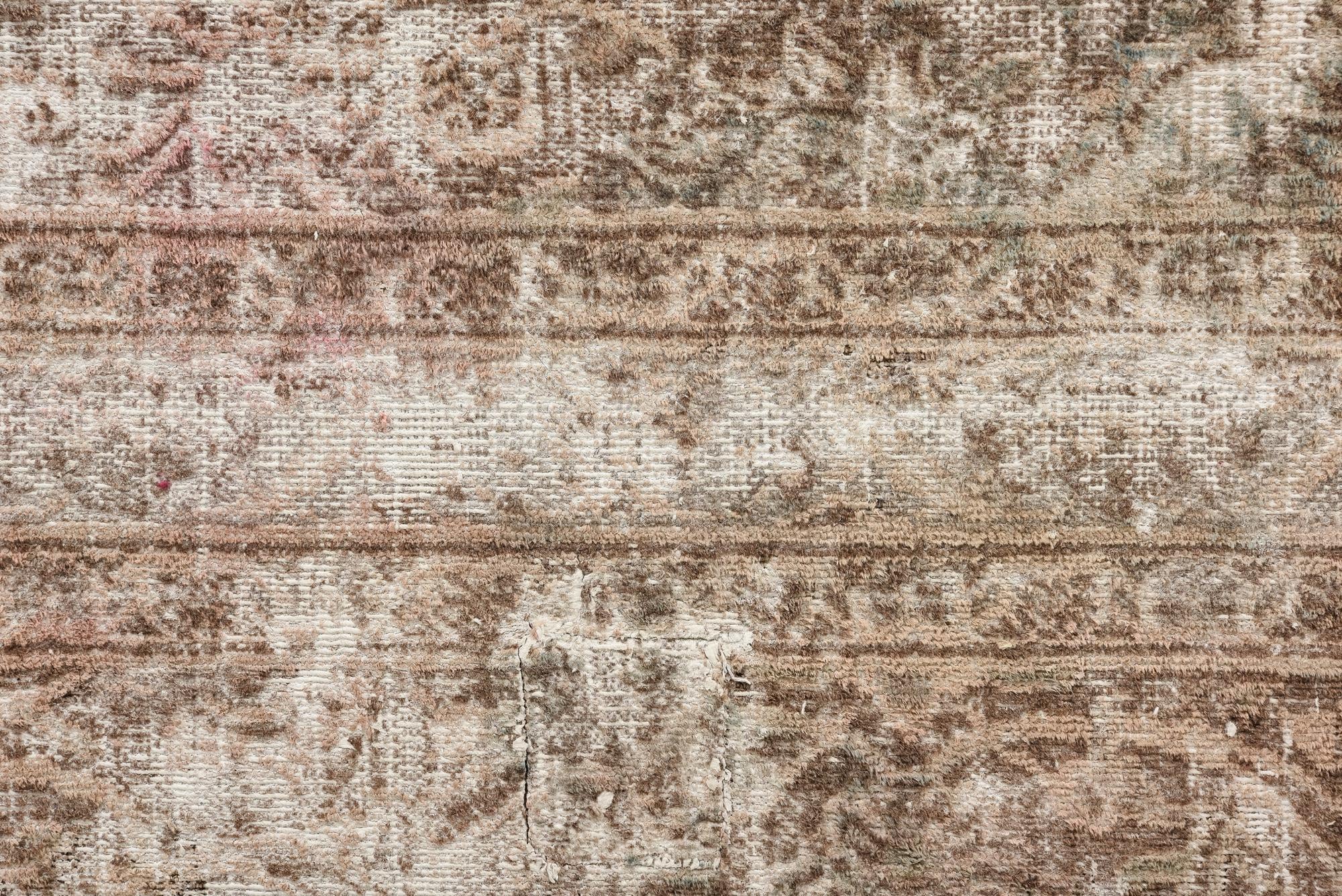 9' 9 x 12' 5 Hand Knotted Ultra Vintage Persian Wool Rug