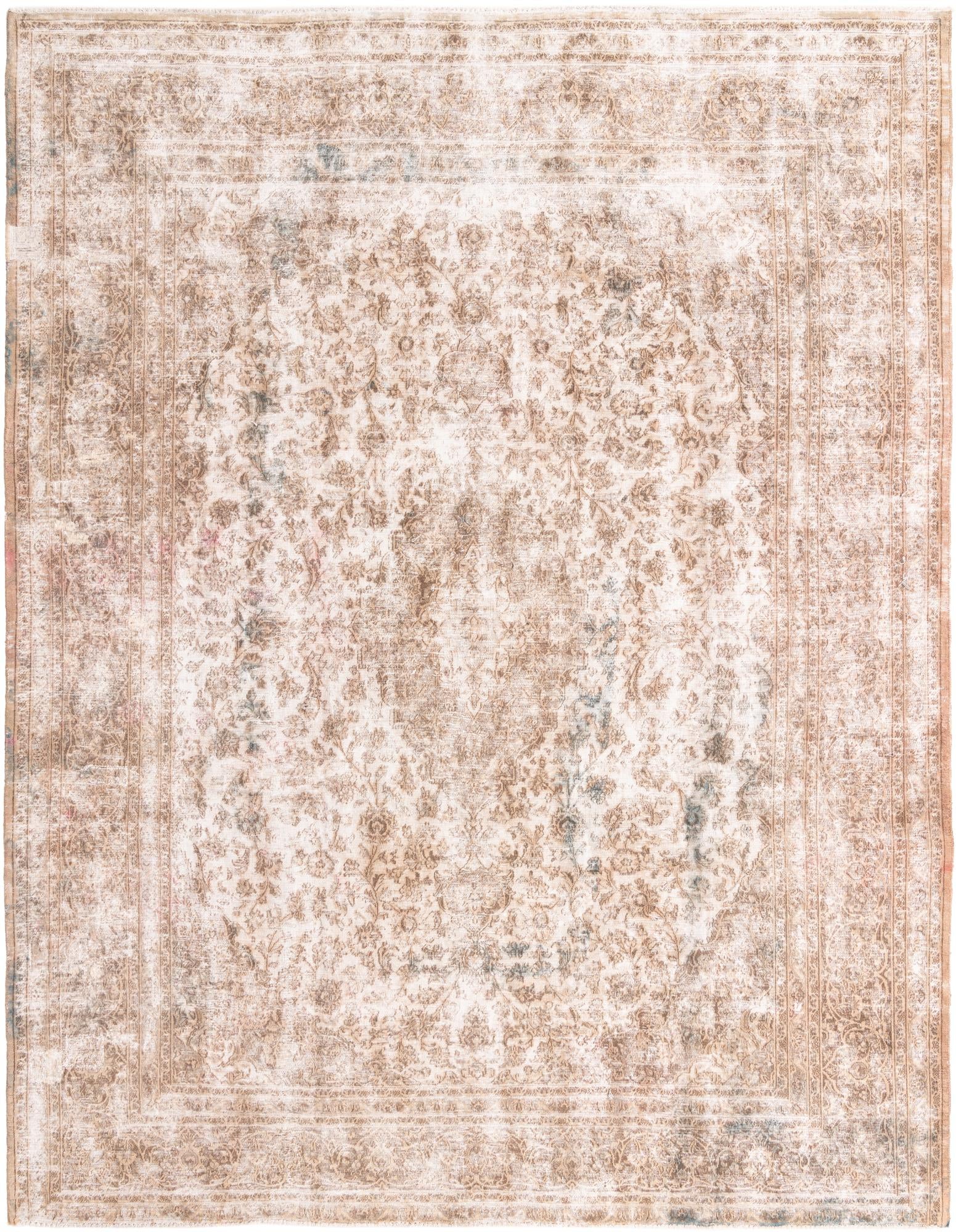 9' 9 x 12' 5 Hand Knotted Ultra Vintage Persian Wool Rug