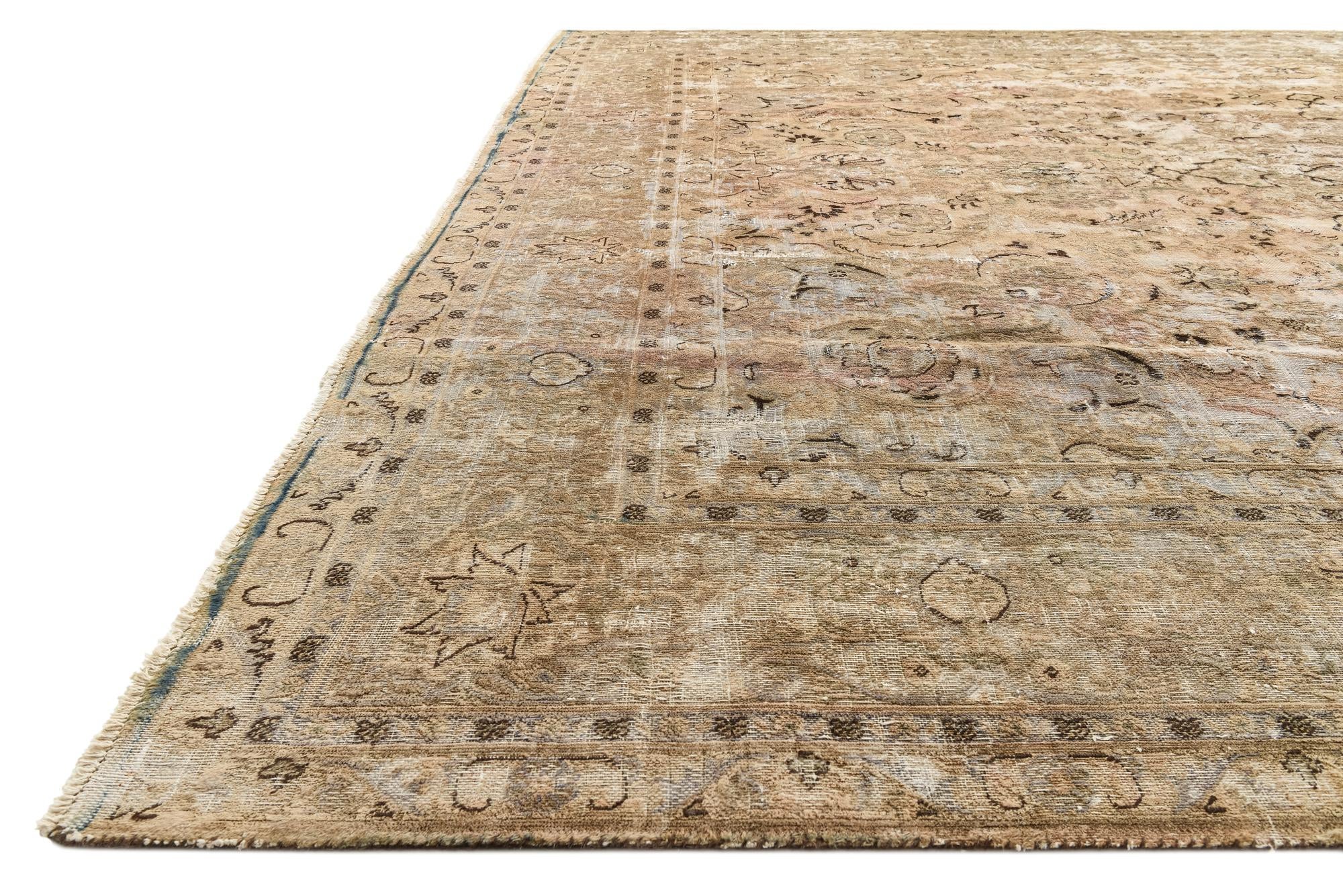 9' 6 x 12' 9 Hand Knotted Ultra Vintage Persian Wool Rug