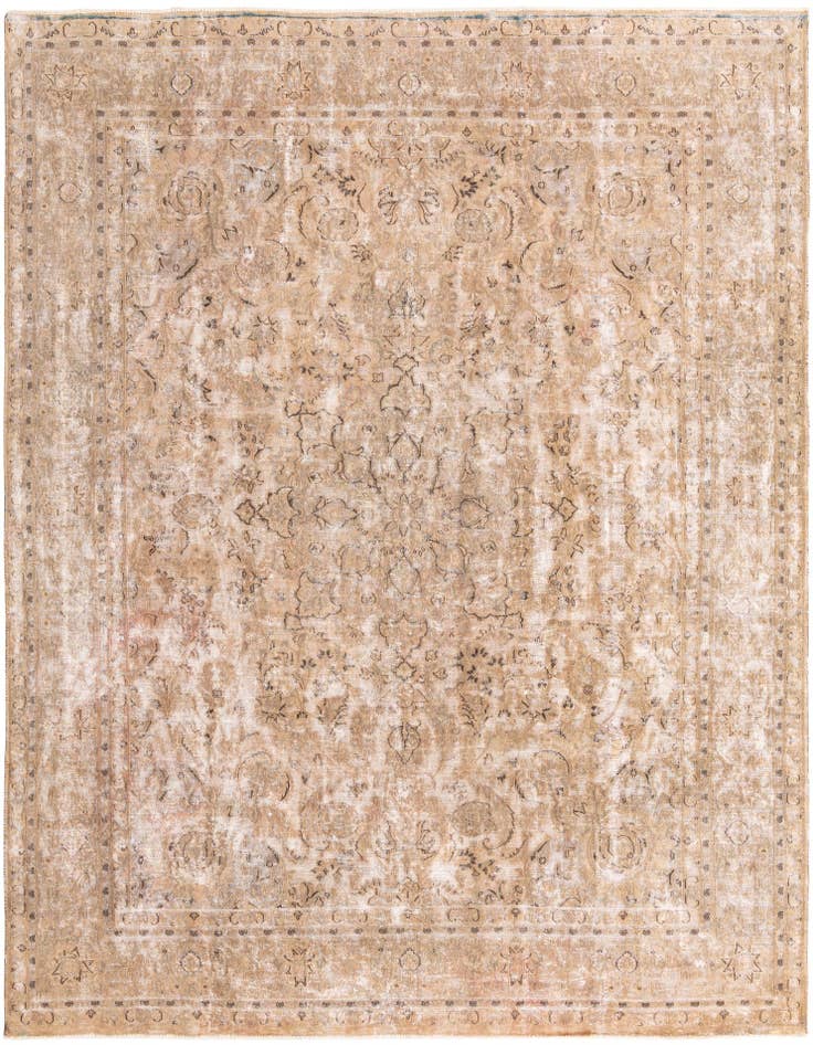 Detail image of 9' 6 x 12' 9 Hand Knotted Ultra Vintage Persian Wool Rug