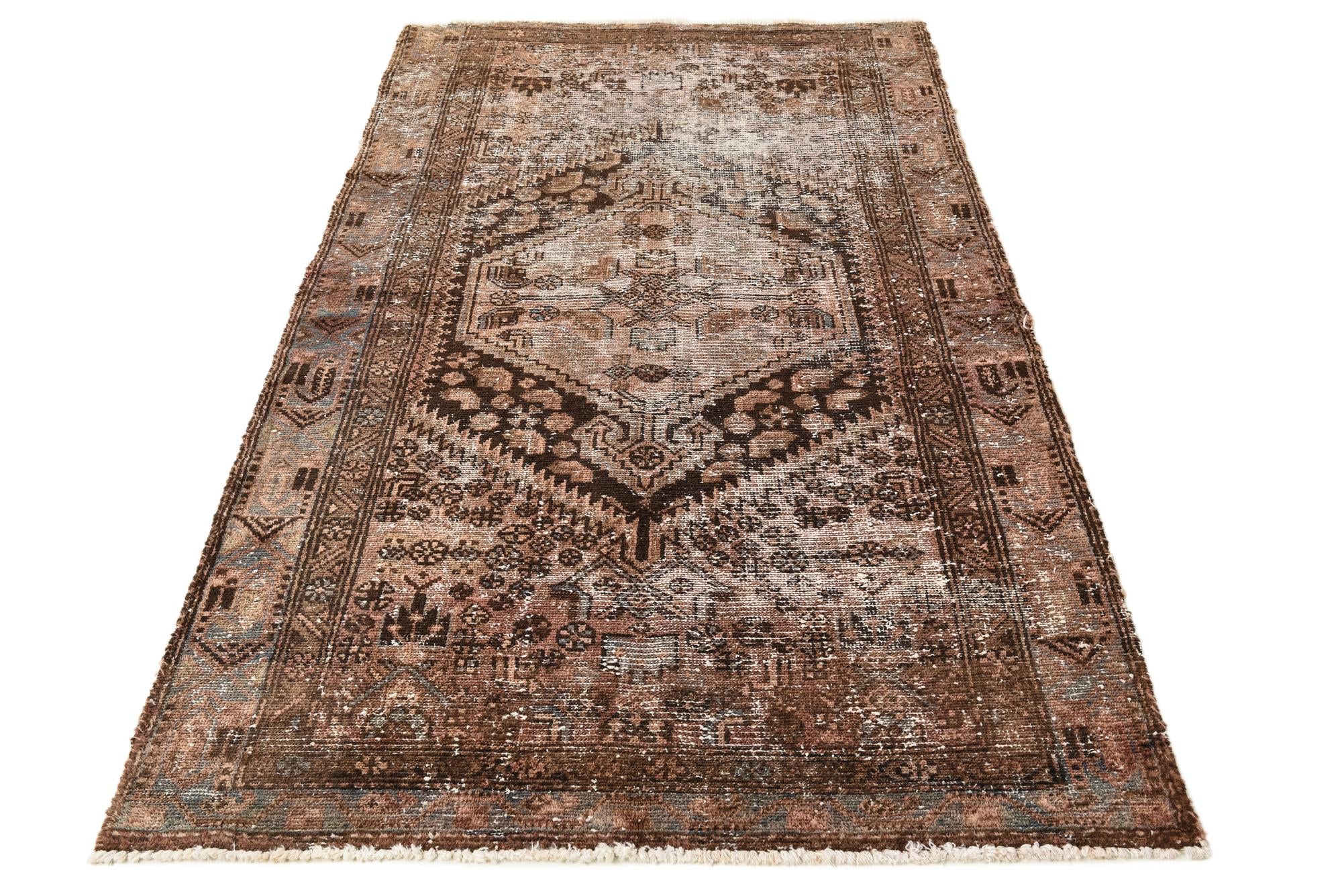 3' 9 x 6' 4 Hand Knotted Ultra Vintage Persian Wool Rug