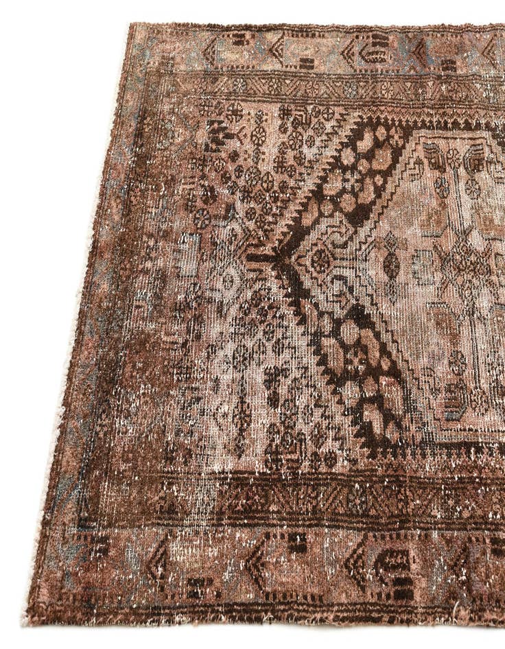 Detail image of 3' 9 x 6' 4  Hand Knotted Ultra Vintage Persian Wool Rug