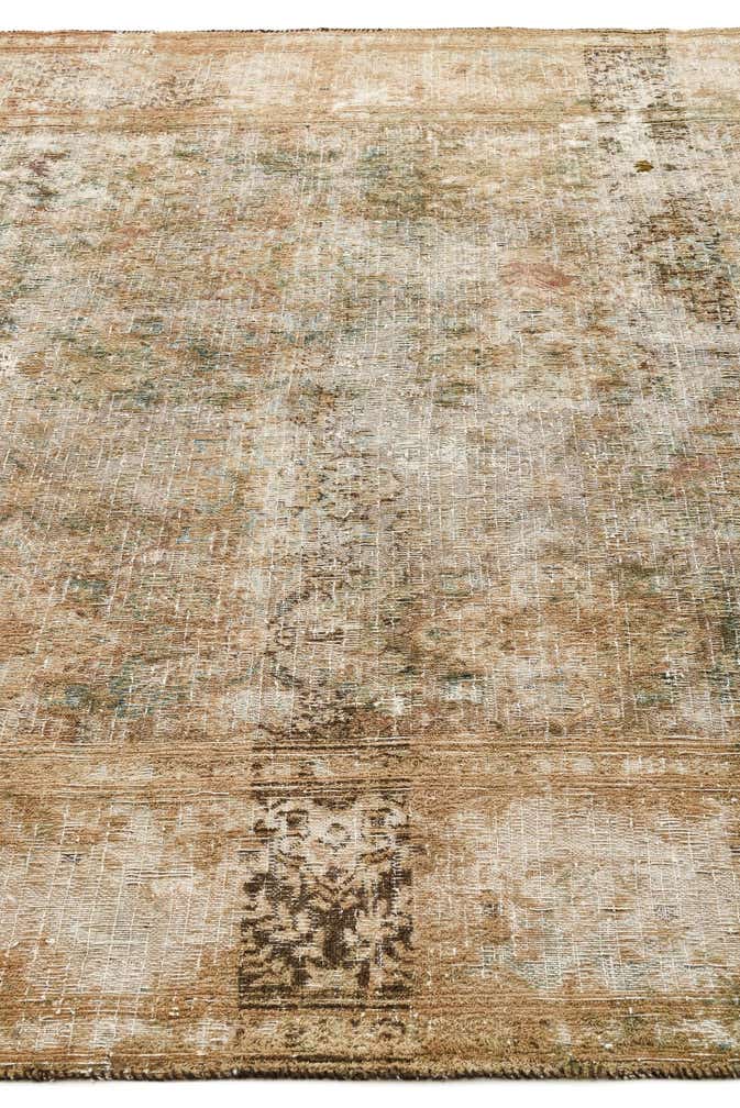 6' 8 x 9' 8 Hand Knotted Ultra Vintage Persian Wool Rug