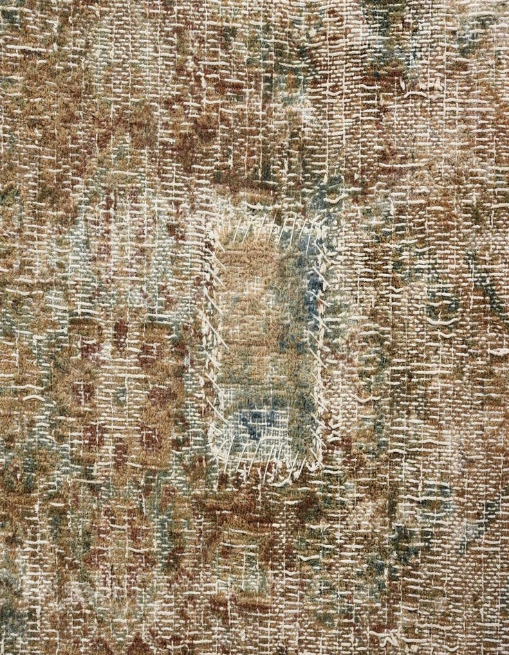 Detail image of 6' 8 x 9' 8  Hand Knotted Ultra Vintage Persian Wool Rug