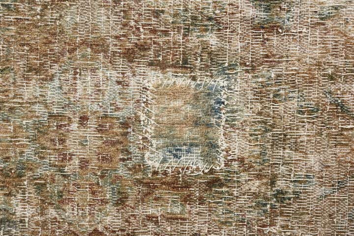 6' 8 x 9' 8 Hand Knotted Ultra Vintage Persian Wool Rug