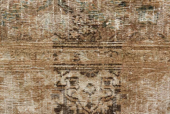 6' 8 x 9' 8 Hand Knotted Ultra Vintage Persian Wool Rug