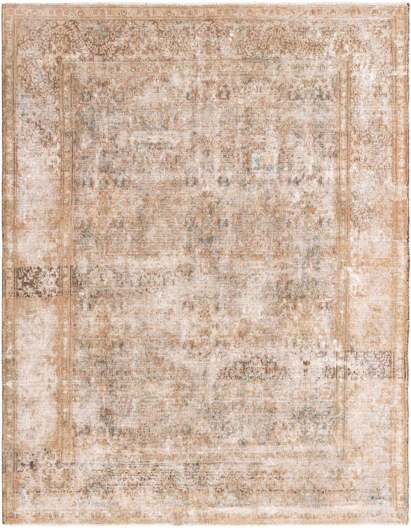 Primary image 6' 8 x 9' 8  Hand Knotted Ultra Vintage Persian Wool Rug