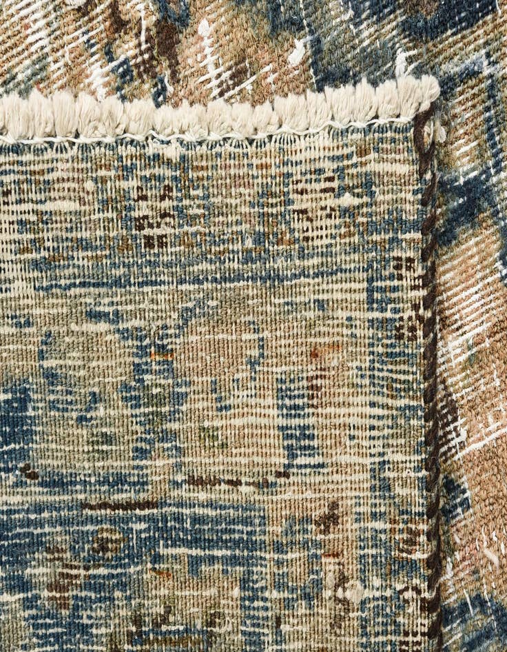 Detail image of 6' 4 x 9' 2  Hand Knotted Ultra Vintage Persian Wool Rug
