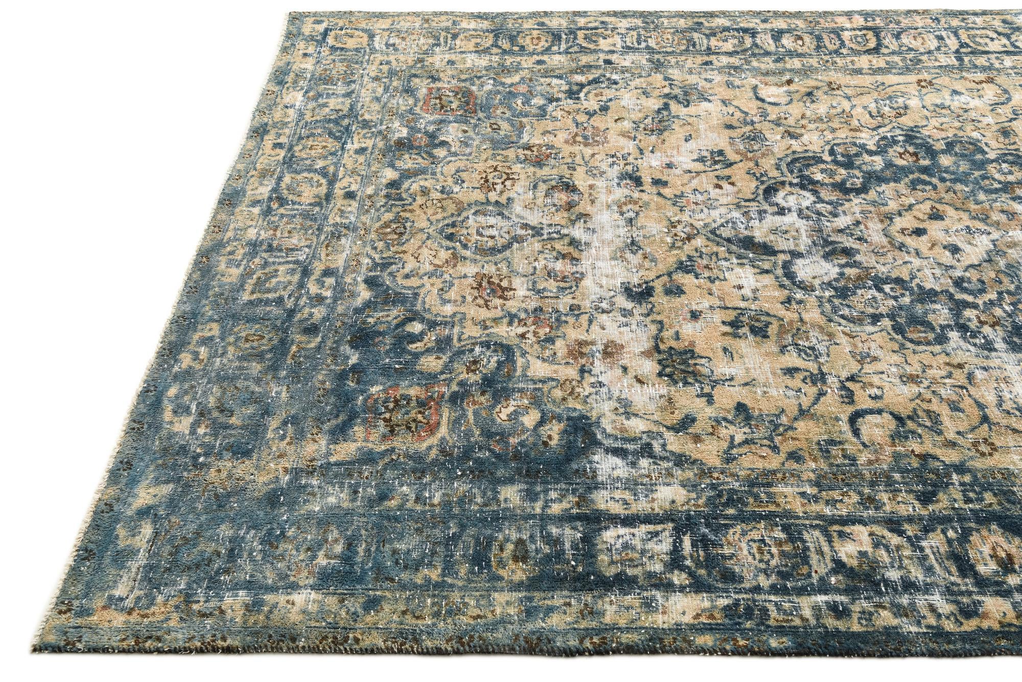 6' 4 x 9' 2 Hand Knotted Ultra Vintage Persian Wool Rug