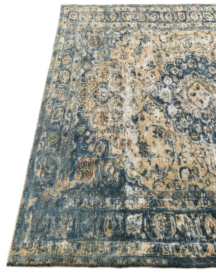 Detail image of 6' 4 x 9' 2  Hand Knotted Ultra Vintage Persian Wool Rug