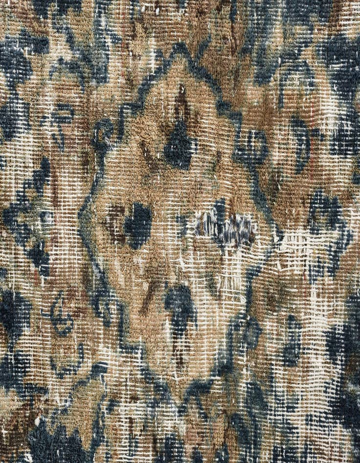 Detail image of 6' 4 x 9' 2  Hand Knotted Ultra Vintage Persian Wool Rug