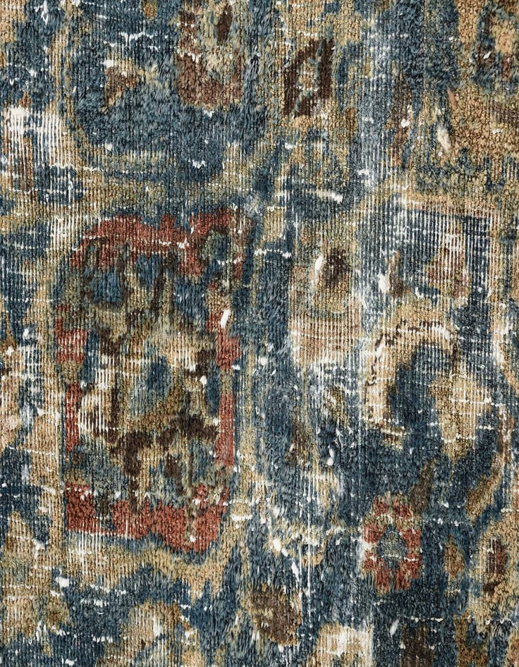 Detail image of 6' 4 x 9' 2  Hand Knotted Ultra Vintage Persian Wool Rug