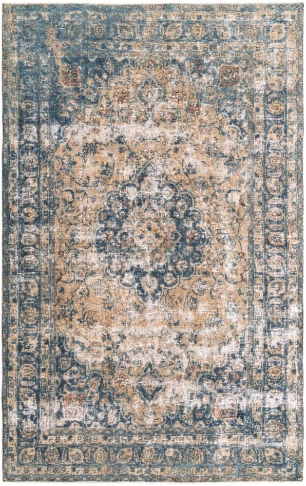 Detail image of 6' 4 x 9' 2 Hand Knotted Ultra Vintage Persian Wool Rug