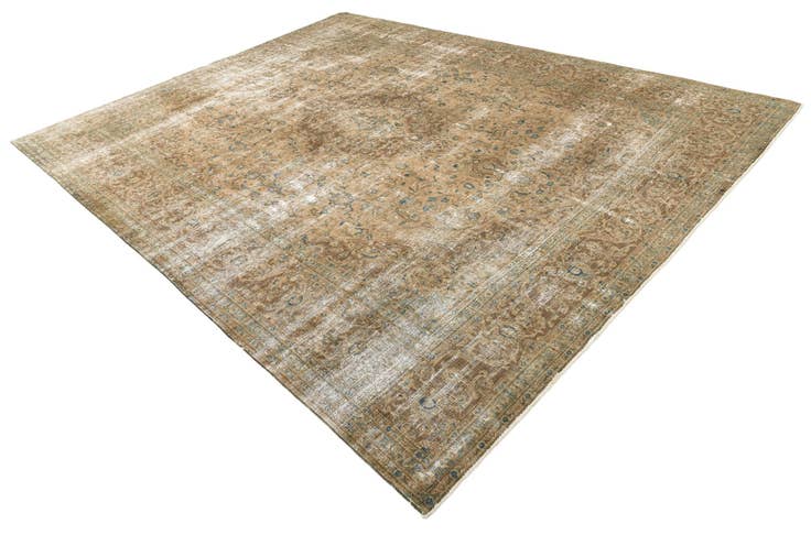 Detail image of 9' 7 x 12' 1 Hand Knotted Ultra Vintage Persian Wool Rug