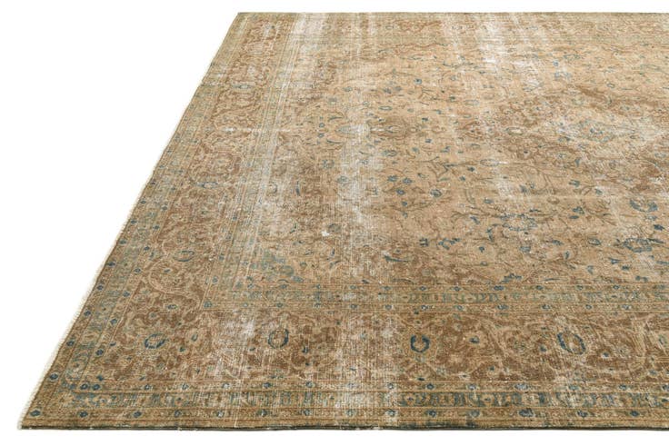 Detail image of 9' 7 x 12' 1 Hand Knotted Ultra Vintage Persian Wool Rug