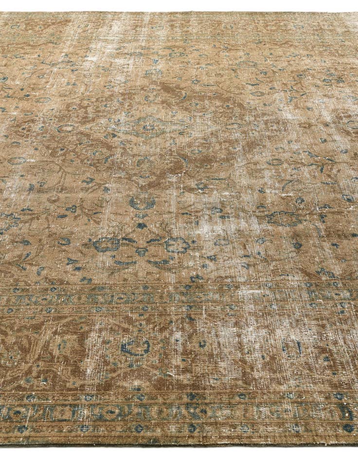 Detail image of 9' 7 x 12' 1  Hand Knotted Ultra Vintage Persian Wool Rug