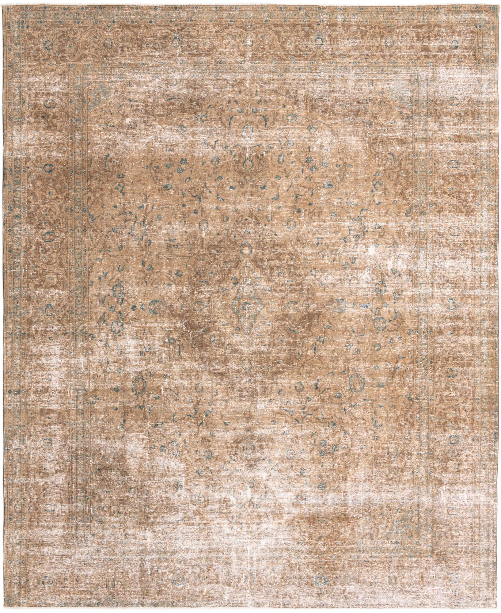 9' 7 x 12' 1 Hand Knotted Ultra Vintage Persian Wool Rug