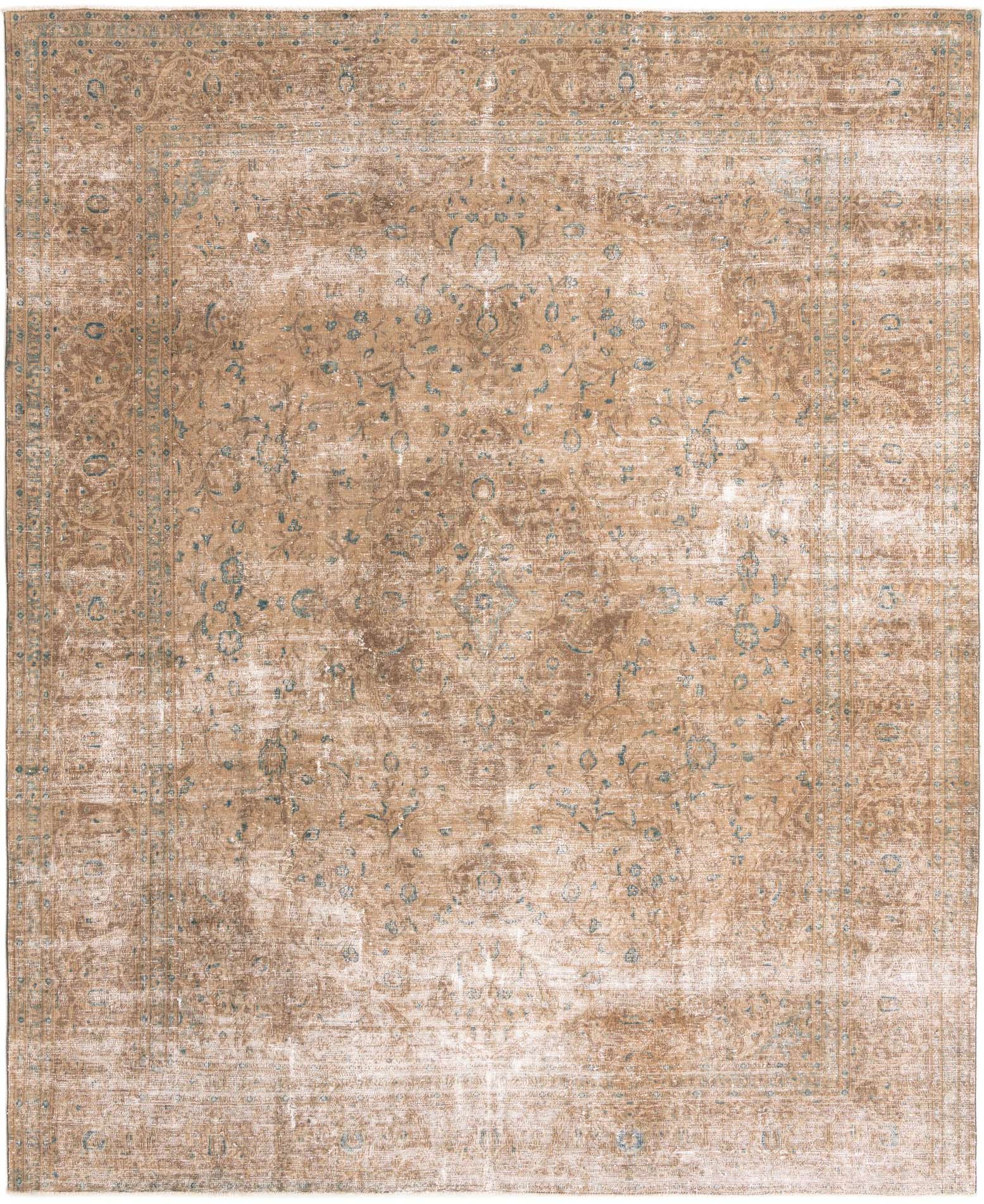9' 7 x 12' 1 Hand Knotted Ultra Vintage Persian Wool Rug