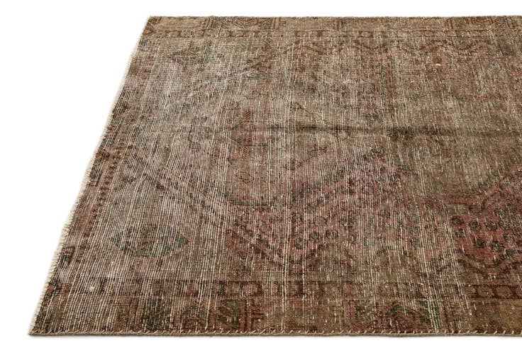 Detail image of 4' 8 x 6' 2 Hand Knotted Ultra Vintage Persian Wool Rug