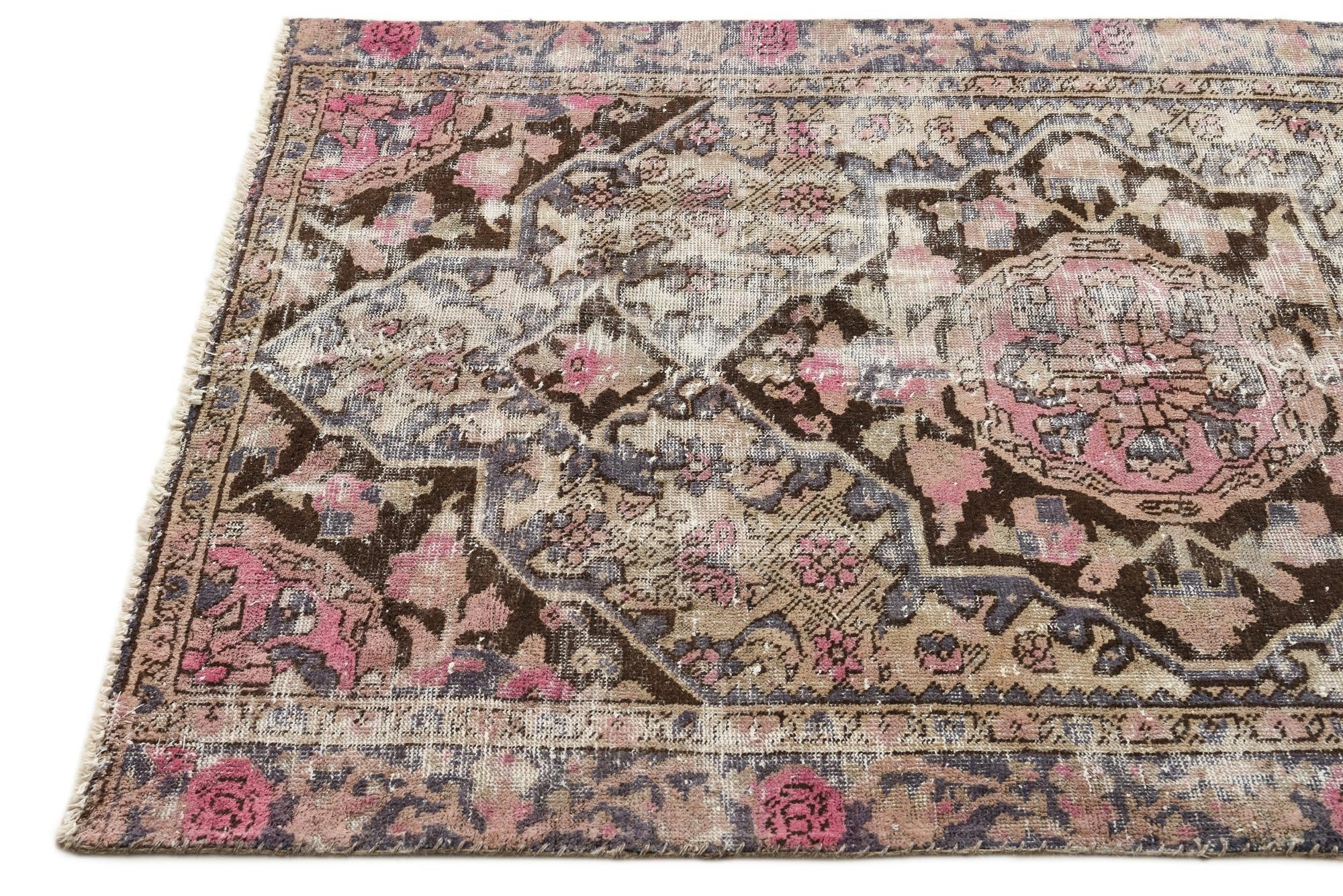 120cm x 190cm anudado a mano Ultra Vintage Alfombra Persa Lana