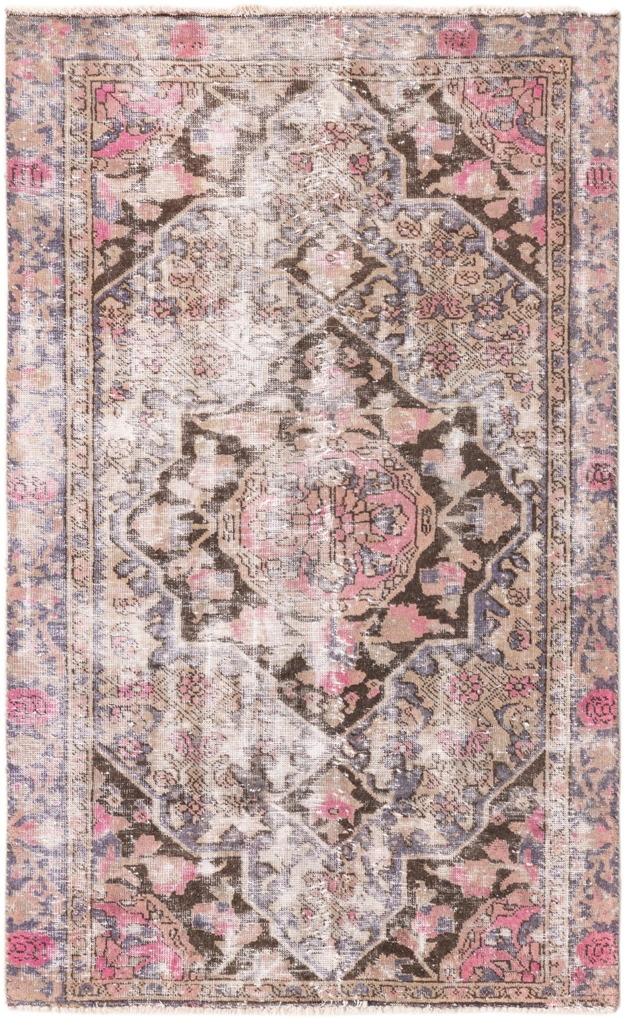 120cm x 190cm anudado a mano Ultra Vintage Alfombra Persa Lana