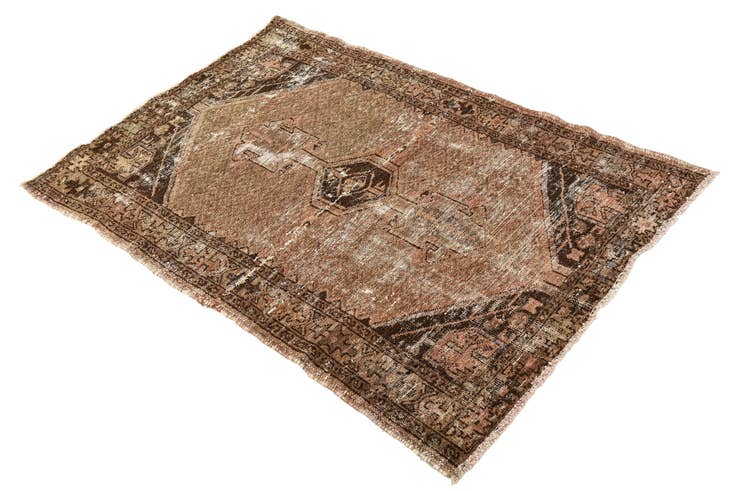 Detail image of 3' 3 x 4' 10 Hand Knotted Ultra Vintage Persian Wool Rug