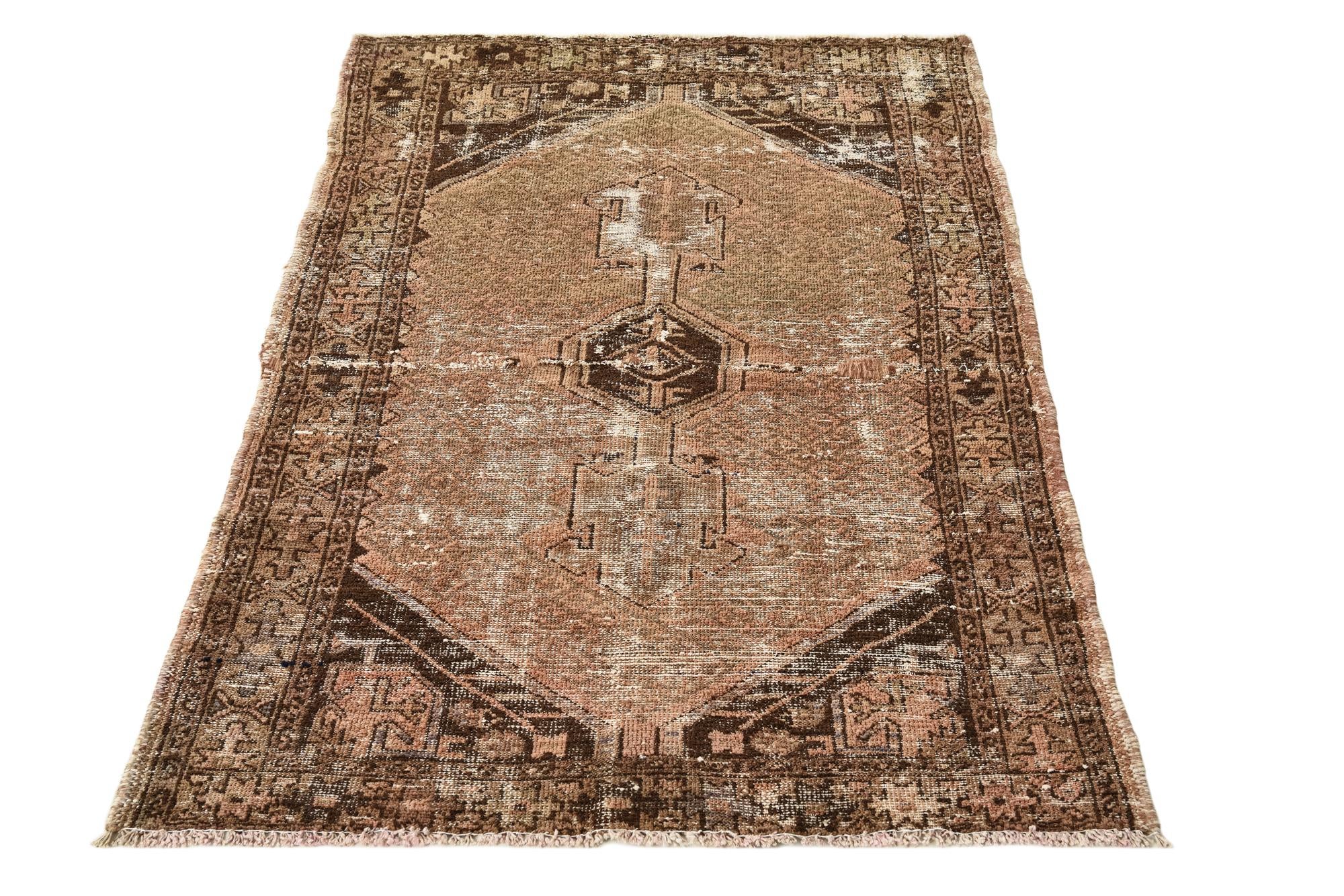 3' 3 x 4' 10 Hand Knotted Ultra Vintage Persian Wool Rug