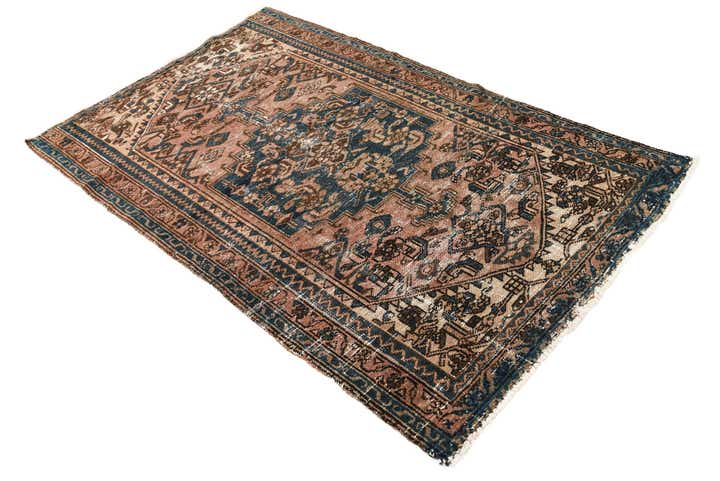 3' 6 x 5' 9 Hand Knotted Ultra Vintage Persian Wool Rug