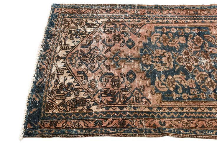 Detail image of 3' 6 x 5' 9 Hand Knotted Ultra Vintage Persian Wool Rug