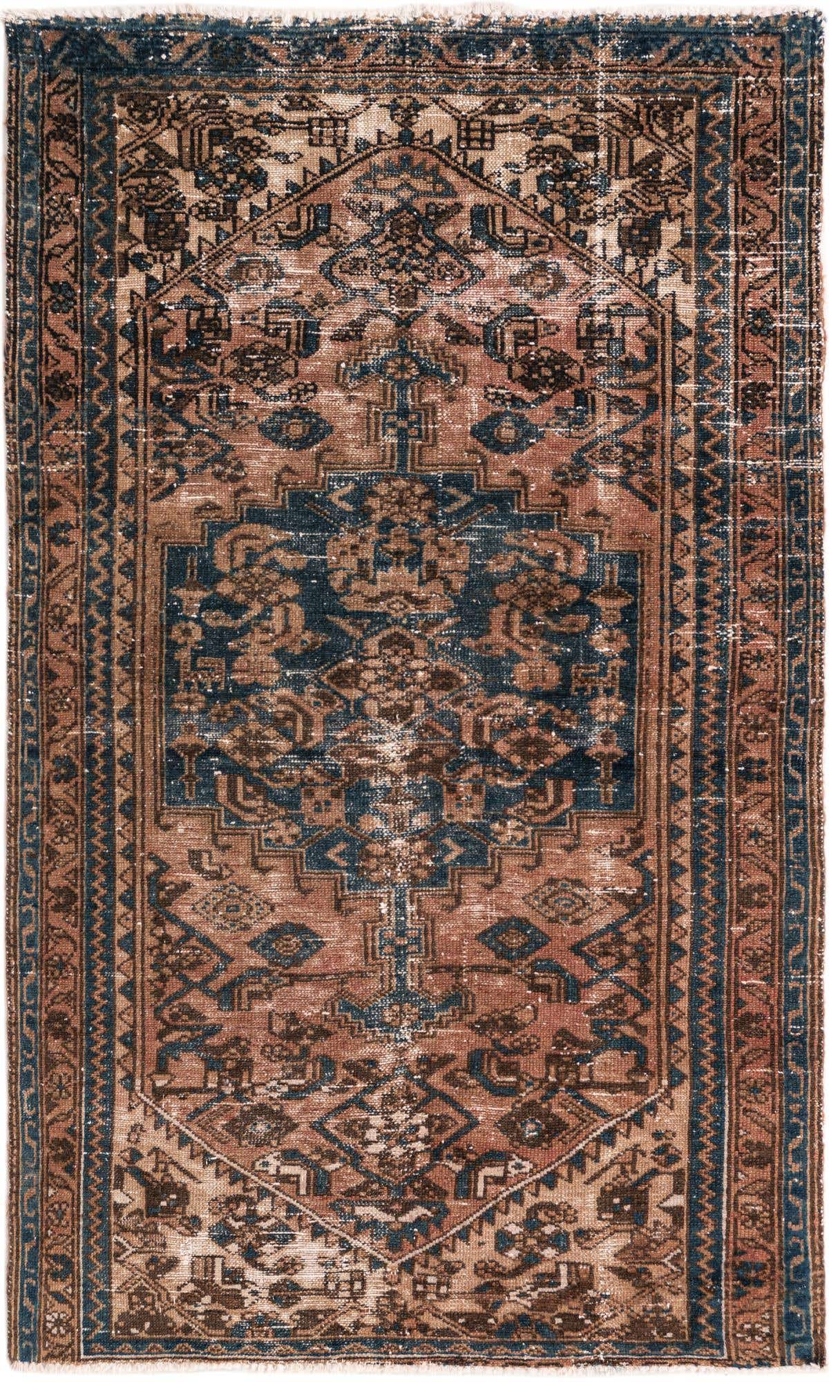 3' 6 x 5' 9 Hand Knotted Ultra Vintage Persian Wool Rug