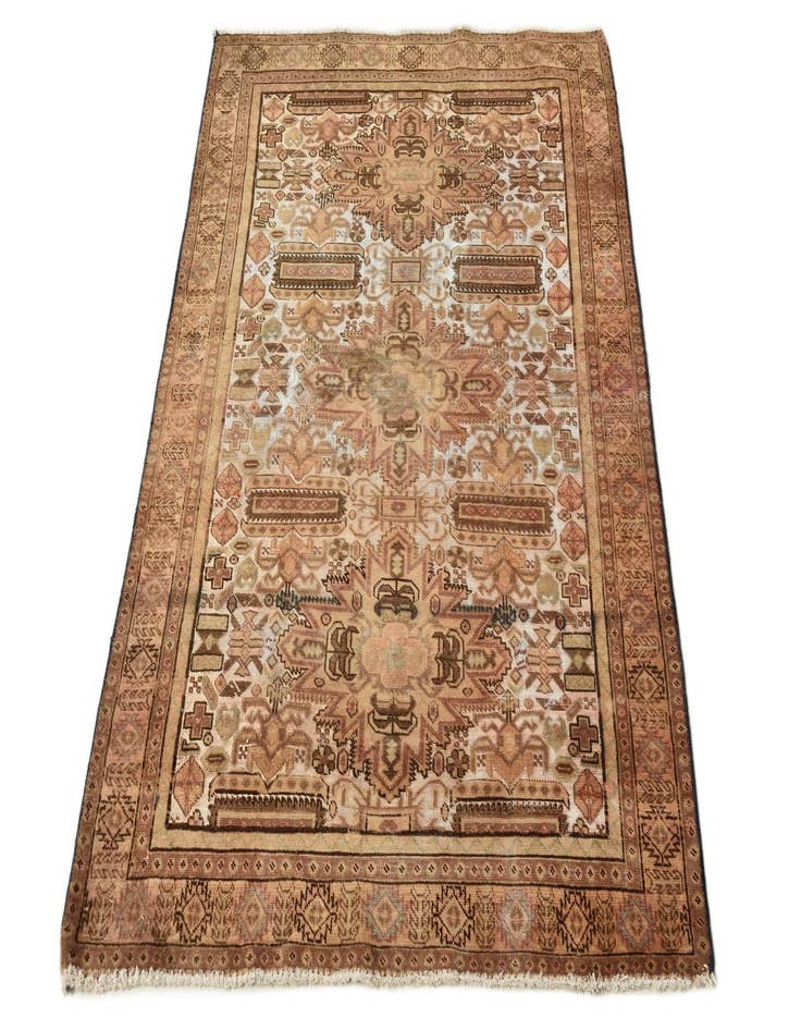 Detail image of 3' 3 x 4' 8  Hand Knotted Ultra Vintage Persian Wool Rug