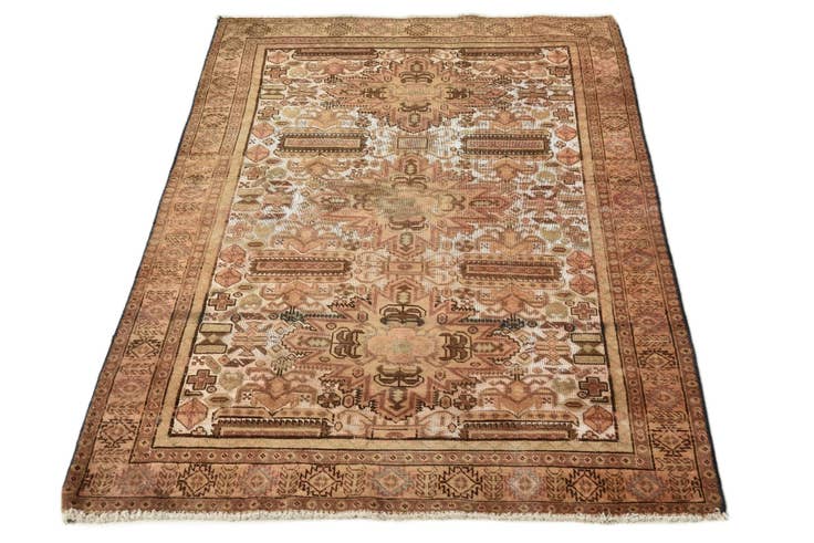 Detail image of 3' 3 x 4' 8 Hand Knotted Ultra Vintage Persian Wool Rug