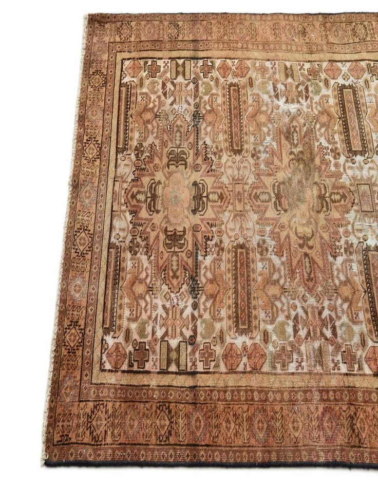 Detail image of 3' 3 x 4' 8  Hand Knotted Ultra Vintage Persian Wool Rug